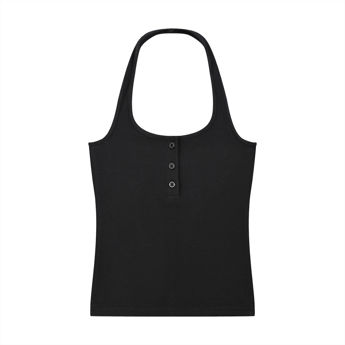Ribbed halter Tank Top